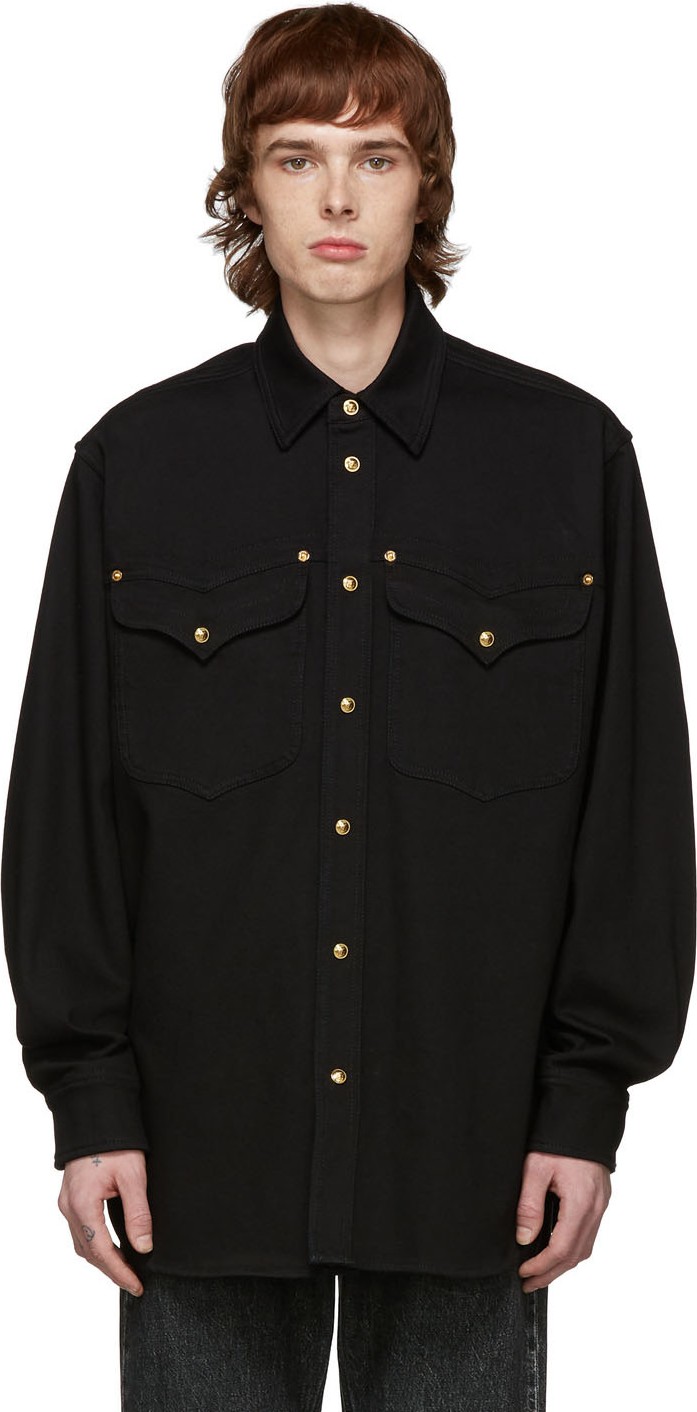 Versace Black Denim Shirt