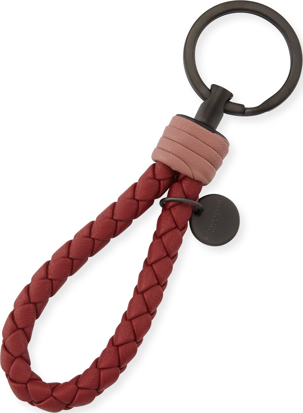 Bottega Veneta Two-Tone Intrecciato Leather Keychain