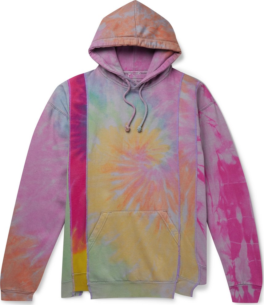 Needles Oversized Tie-Dyed Fleece-Back Cotton-Jersey Hoodie