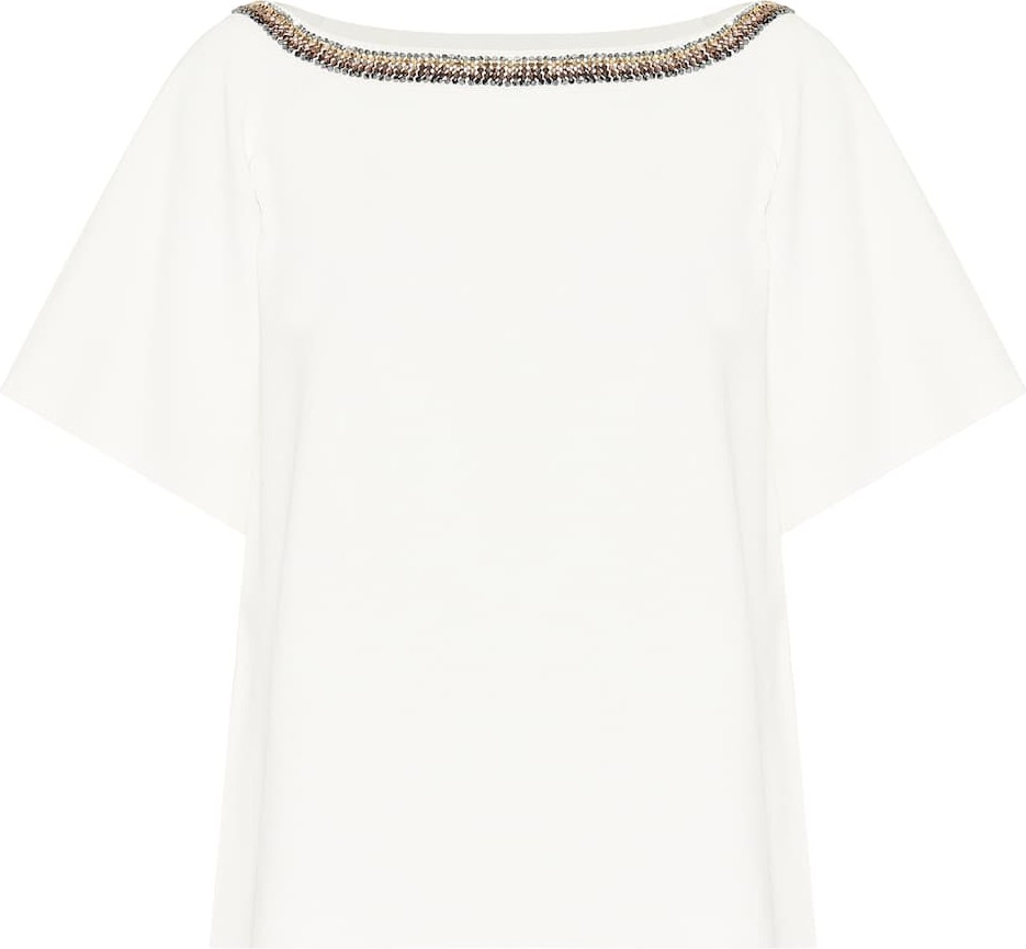 Stella McCartney Embroidered compact-knit top