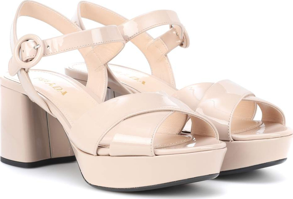 Prada Patent leather plateau sandals