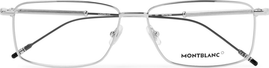 Montblanc Rectangle-Frame Silver-Tone Optical Glasses