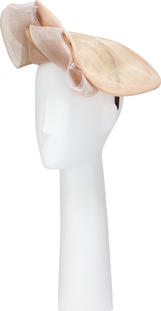 Jane Taylor Shaped Disc Straw Hat w/ Crin Trim