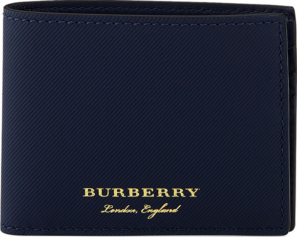 Burberry London England Trench Leather Hipfold Wallet