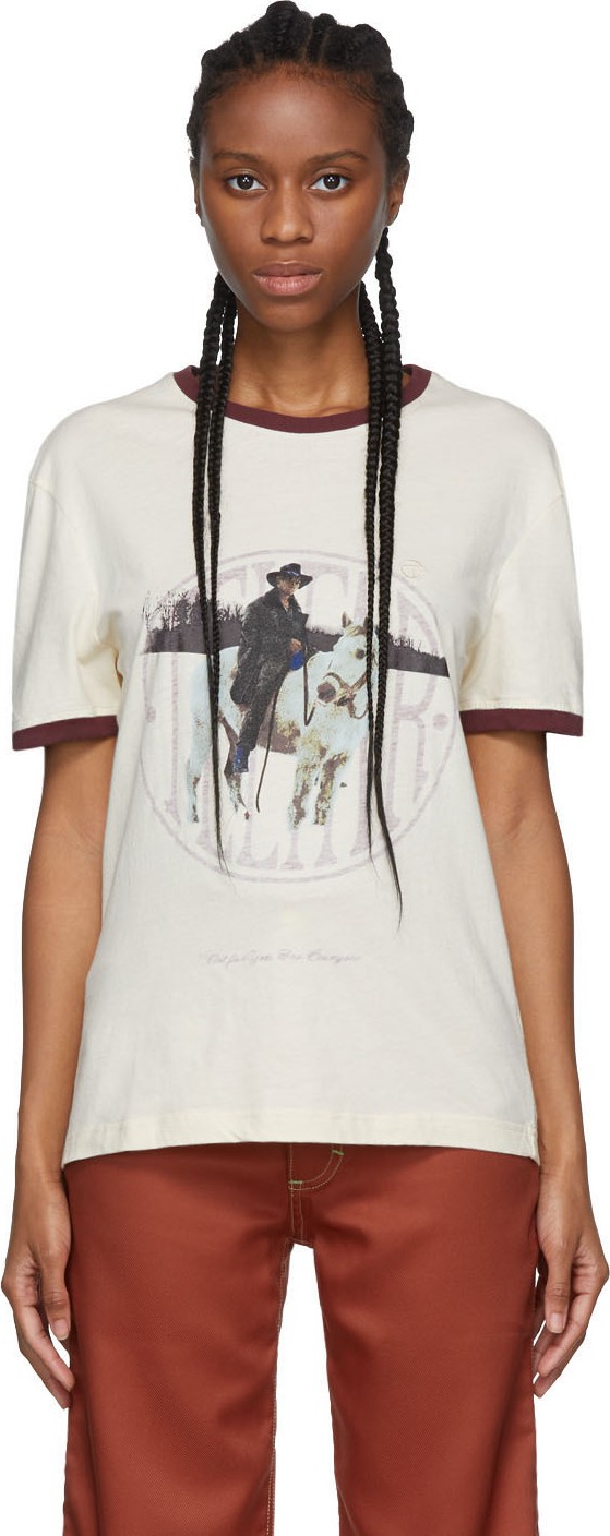 Telfar Off-White Cowboy Ringer T-Shirt