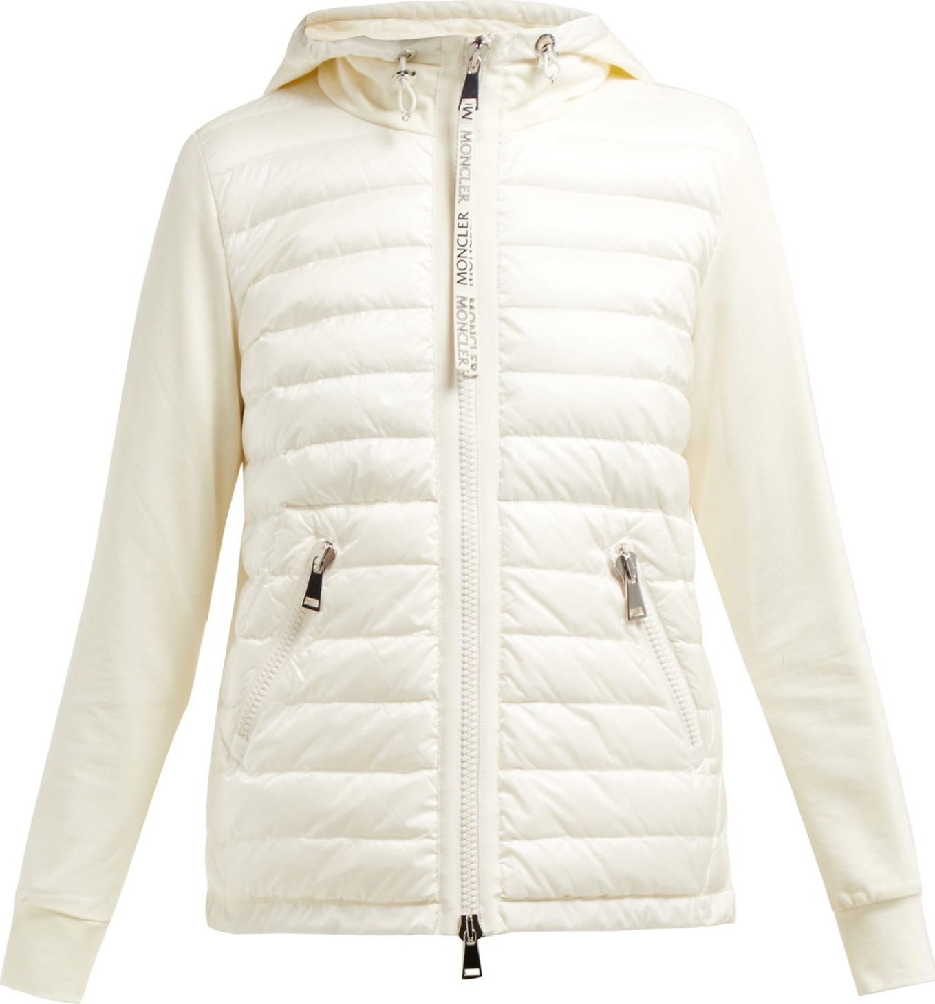 Moncler Quilted-down and cotton-jersey jacket