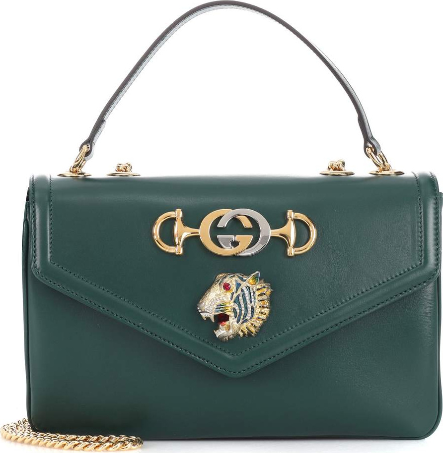 Gucci Tiger Head Medium leather shoulder bag