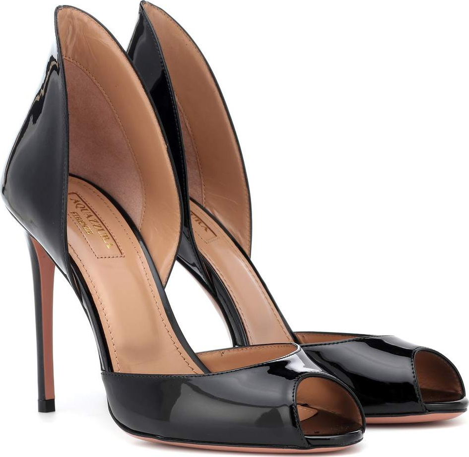 Aquazzura Concorde 105 patent leather pumps