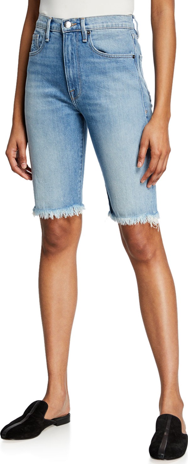 FRAME DENIM Le Vintage Bermuda Raw Edge