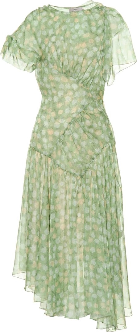 Preen Etta floral chiffon midi dress