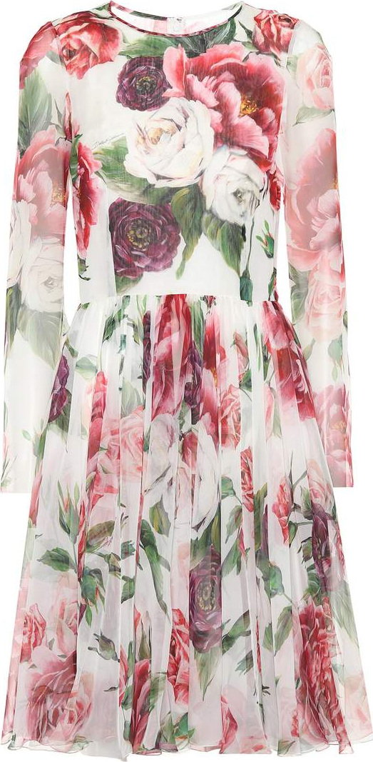 Dolce & Gabbana Floral-printed silk dress