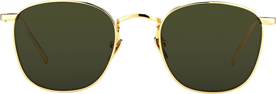 Linda Farrow Gold Square Sunglasses