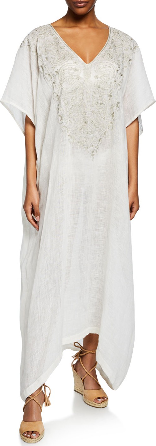 Flora Bella Wanderlust Long Linen Coverup Caftan