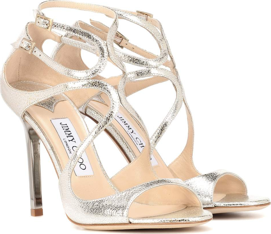 Jimmy Choo Lang metallic leather sandals