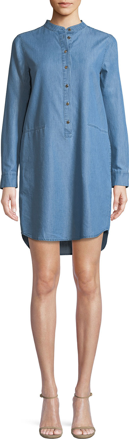 MICHAEL MICHAEL KORS Cadet-Wash Chambray Shirt Dress