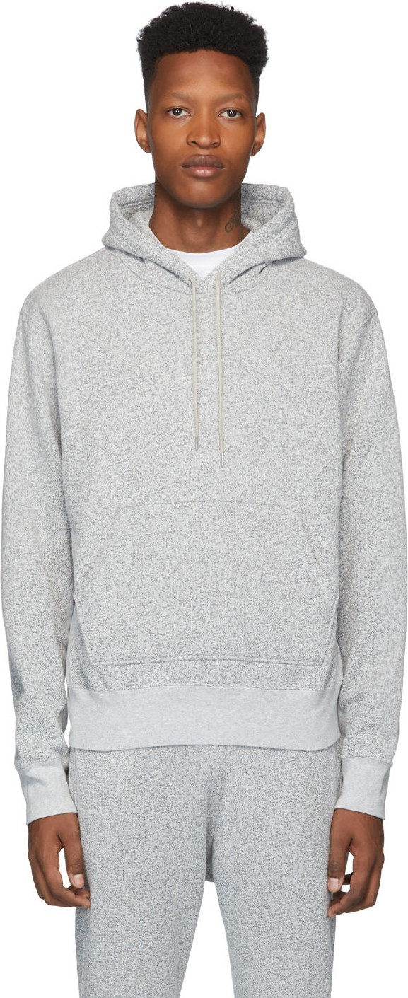John Elliott Grey Fleece Beach Hoodie