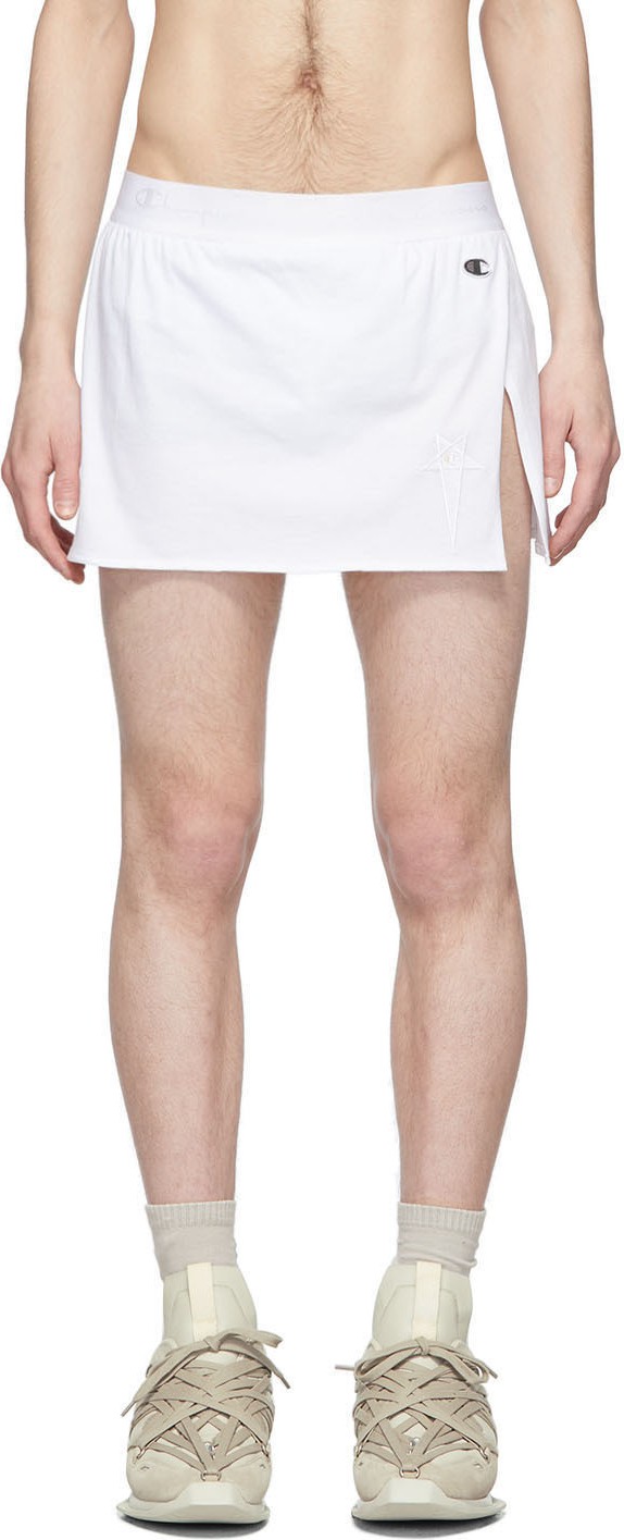 Rick Owens White Champion Edition Shorts
