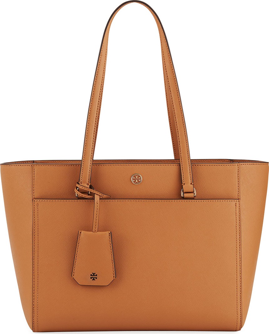 Tory Burch Robinson Small Saffiano Leather Zip-Top Shoulder Tote Bag