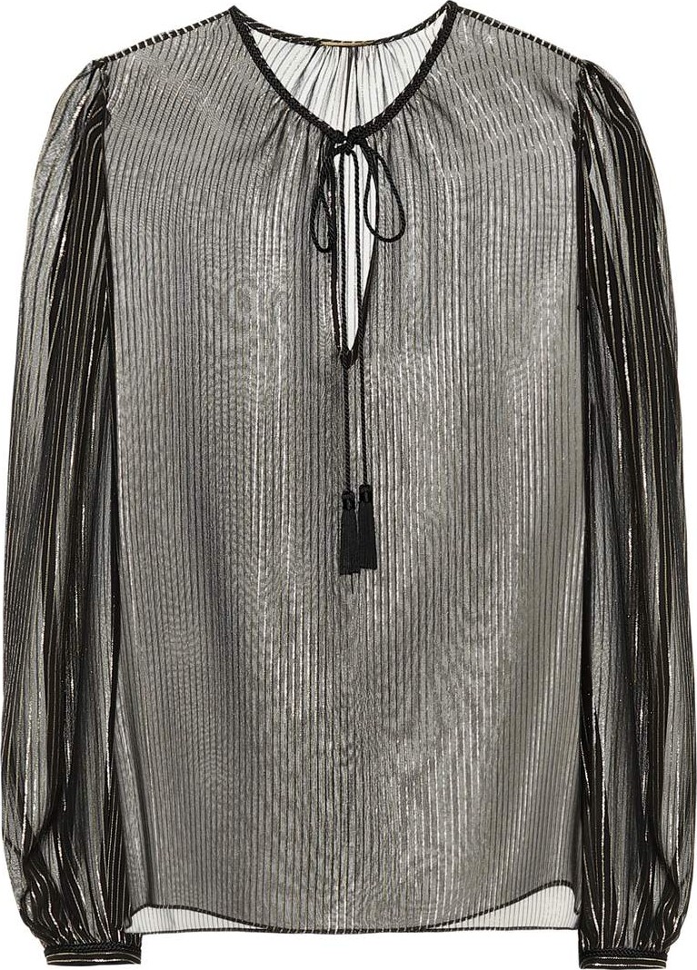 Saint Laurent Metallic silk blouse