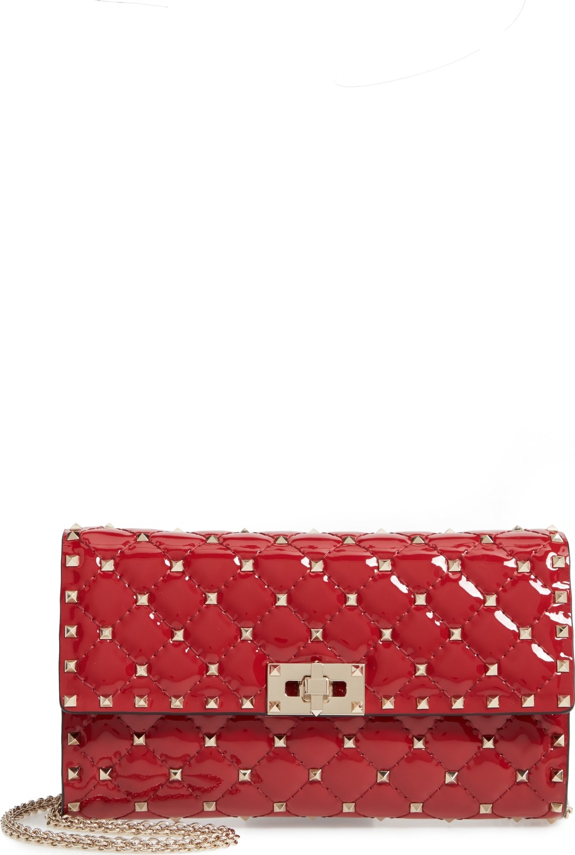 Valentino Rockstud Patent Leather Clutch