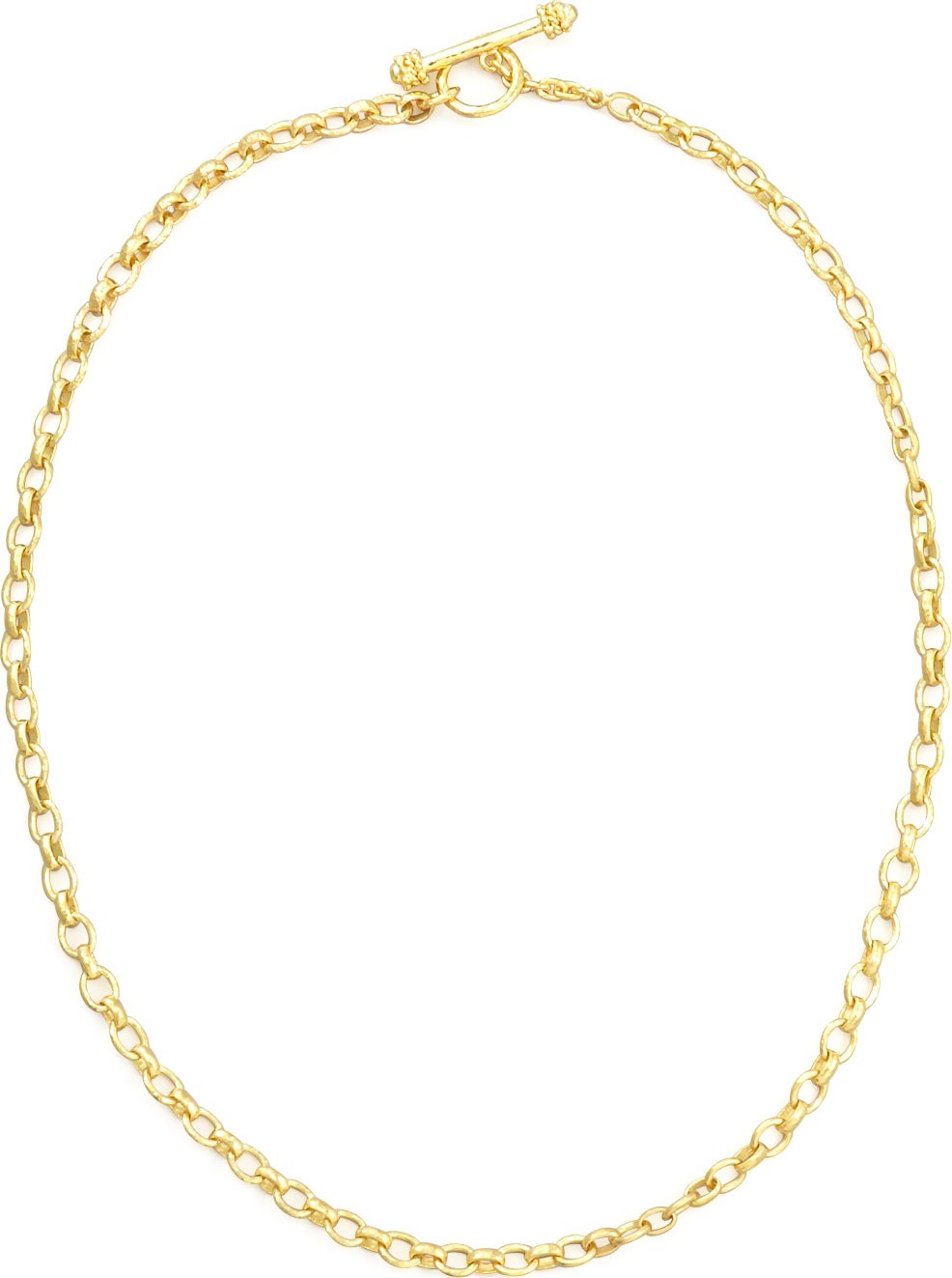 Elizabeth Locke Cortina 19k Gold Link Necklace, 17"L