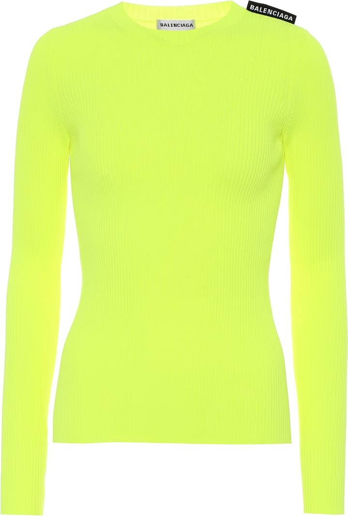 Balenciaga Technical ribbed-knit top