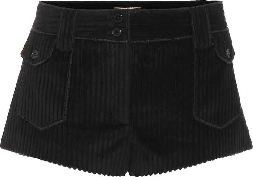 Saint Laurent Ribbed cotton shorts