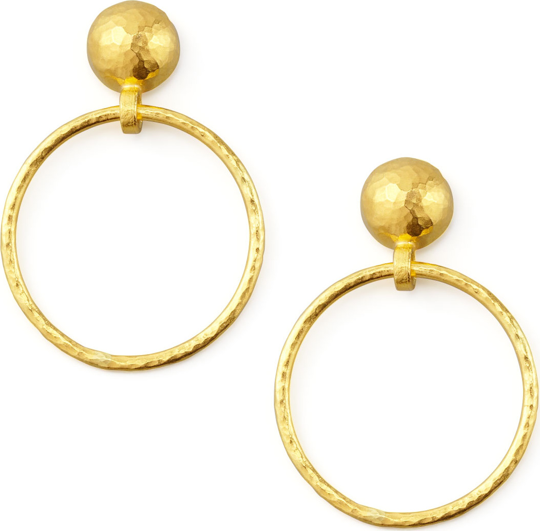 GURHAN Geo 24k Hoop-Drop Earrings
