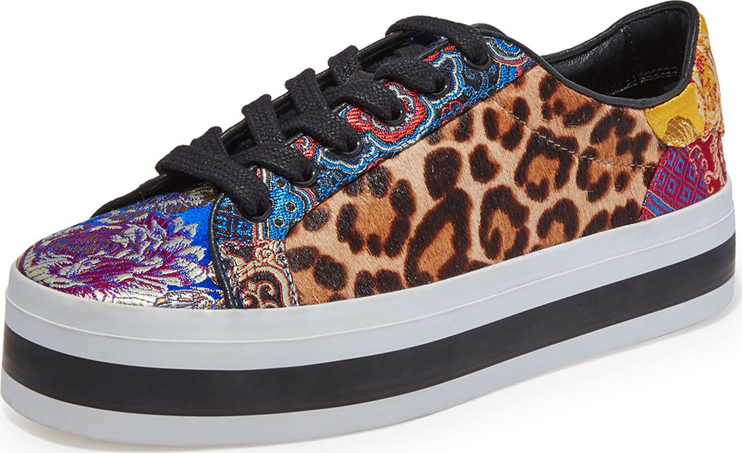Alice + Olivia Ezra Leopard-Print Platform Sneakers