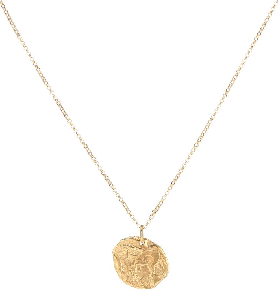 Alighieri Year Of The Horse 24kt gold-plated necklace