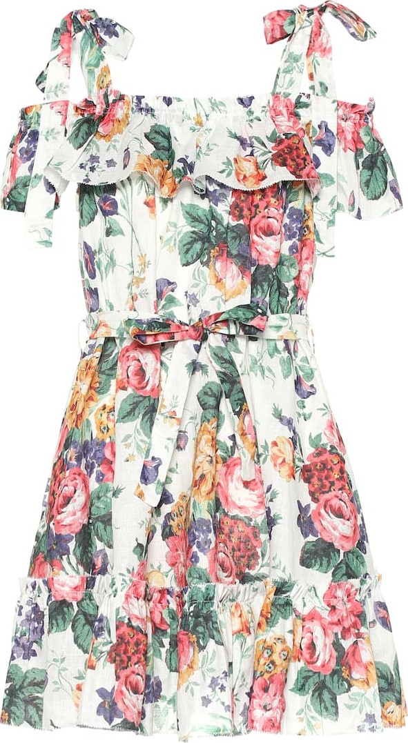 Zimmermann Allia floral linen minidress