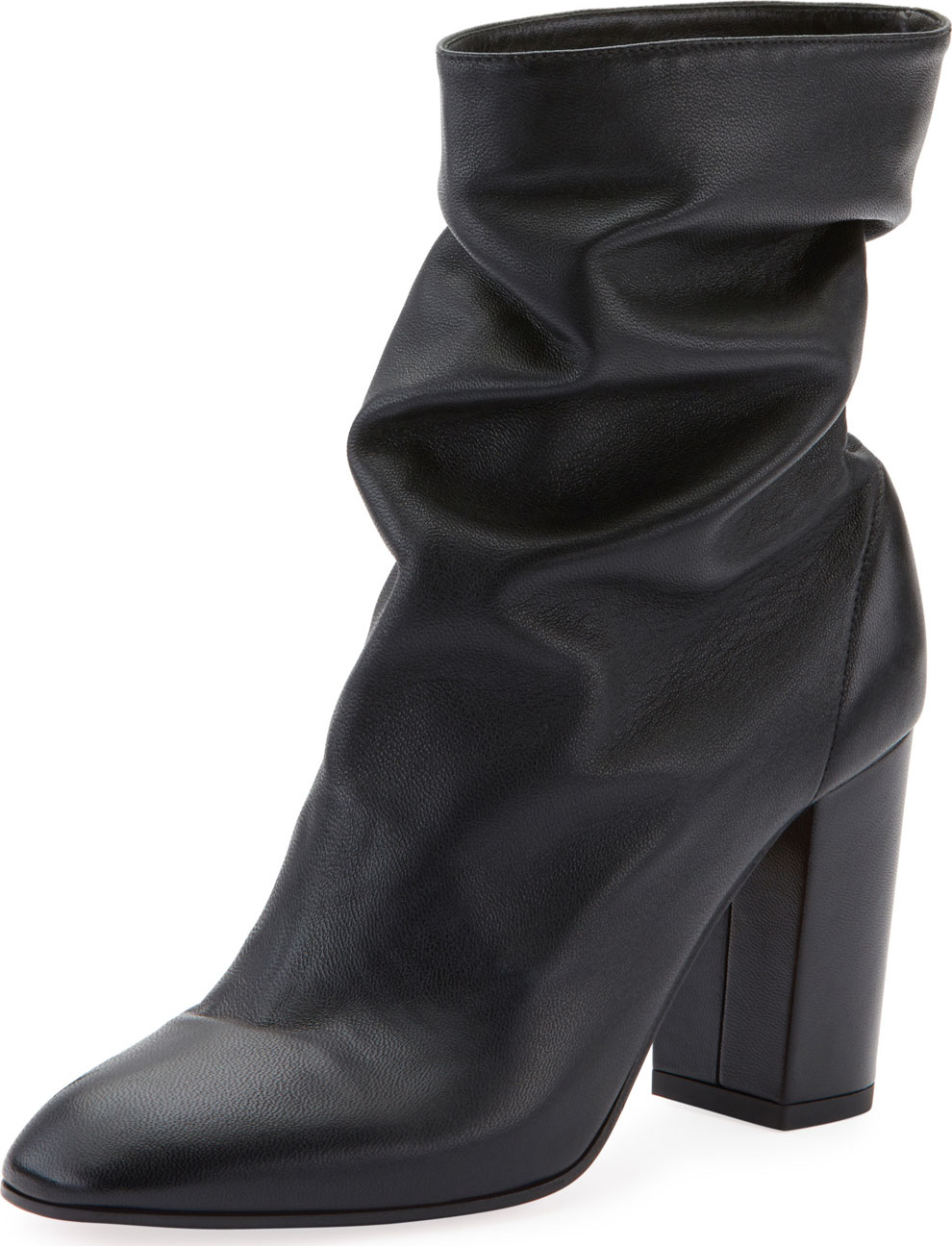 Aquazzura Boogie Scrunch Leather Bootie