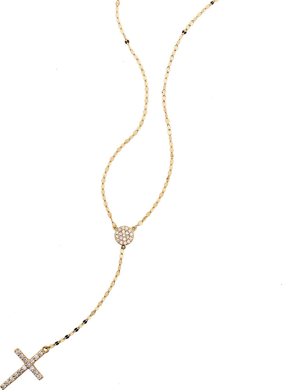 Lana Femme Fatale Crossary Necklace with Diamonds