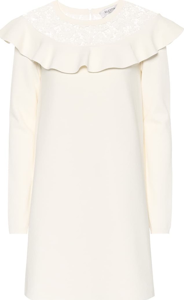 Valentino Lace-trimmed knit minidress