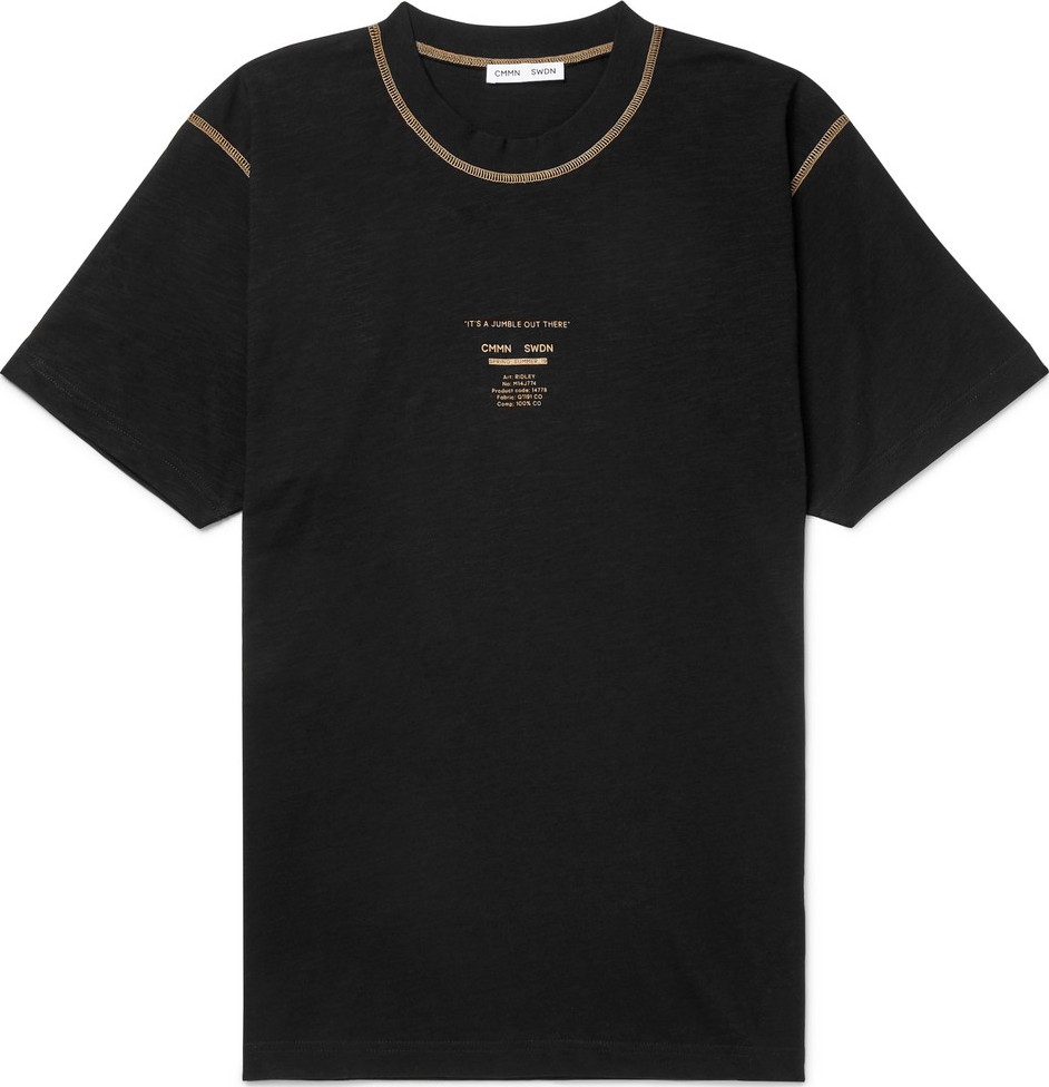 Cmmn Swdn Ridley Printed Cotton-Jersey T-Shirt