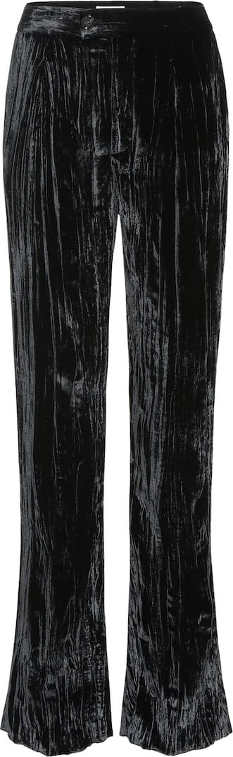 Chloe Pleated velvet pants
