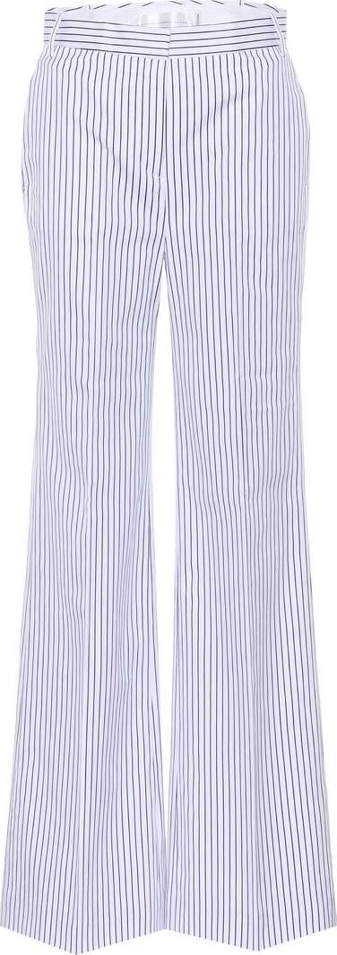 VICTORIA, VICTORIA BECKHAM Striped cotton wide-leg trousers