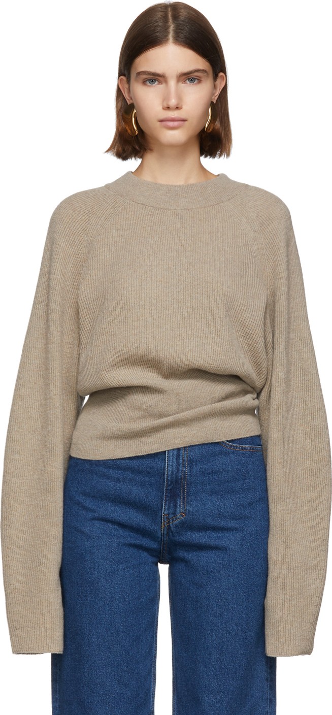 Nanushka Beige Merino & Cashmere Arden Sweater