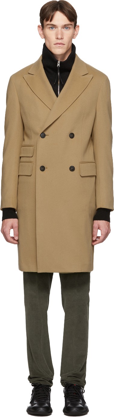 Z Zegna Tan Wool Moscova Over Coat