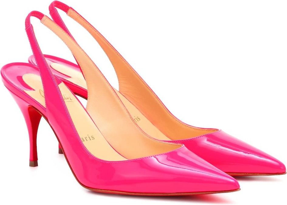 Christian Louboutin Clare Sling 80 patent leather pumps