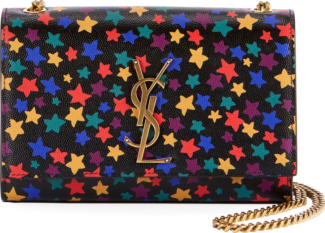 Saint Laurent Kate Monogram YSL Small Star-Print Crossbody Bag