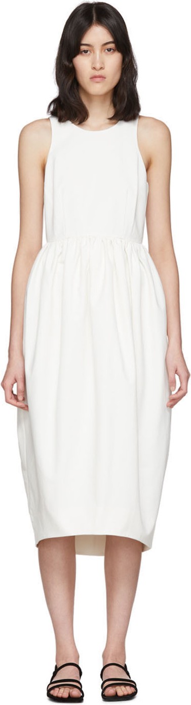 EDIT White Racer Back Puff Dress
