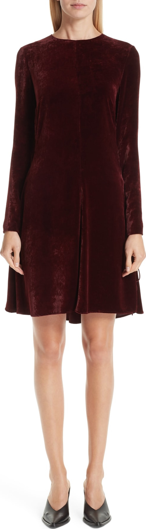 Stella McCartney Lace-Up Side Velvet Dress