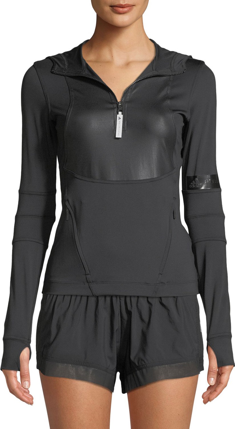 Adidas By Stella McCartney Run Hooded Long-Sleeve Performance Top