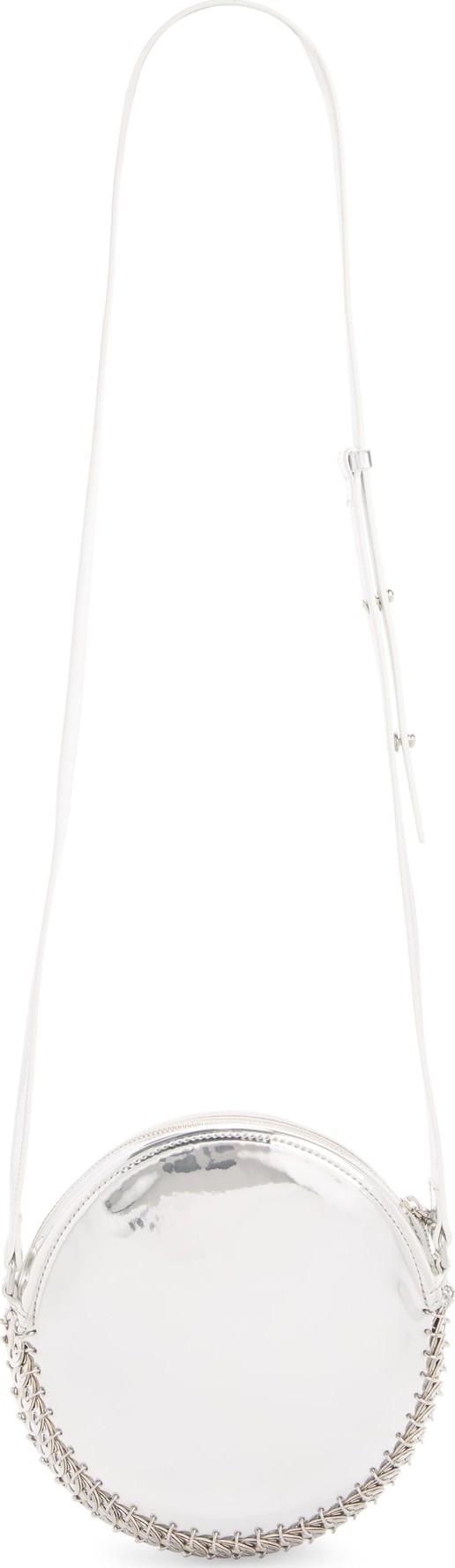 Paco Rabanne Calfskin Leather Circle Crossbody Bag