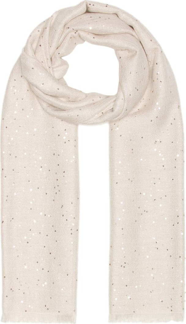 Brunello Cucinelli Sequined silk and cashmere scarf