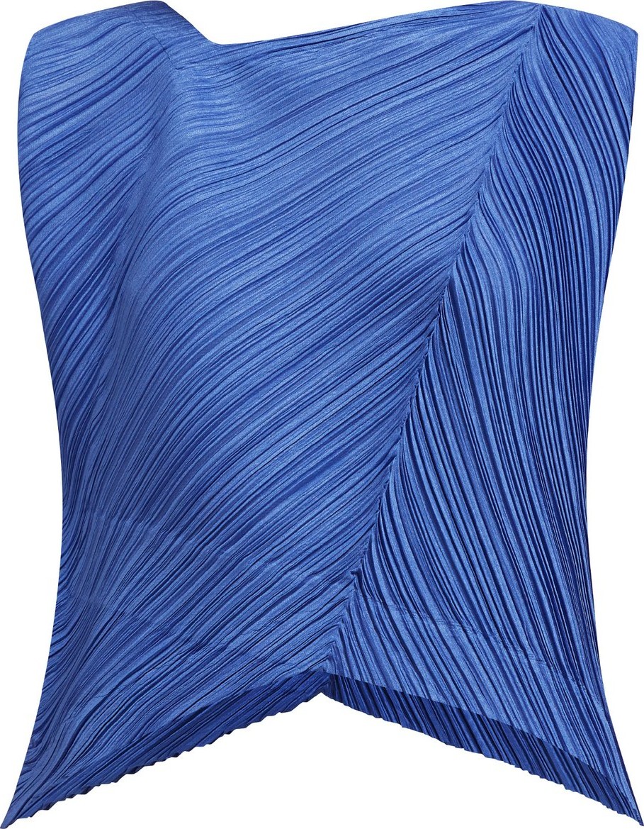 Pleats Please By Issey Miyake Asymmetric-neck tech-pleated top