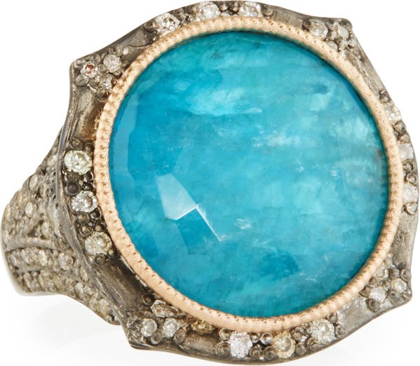 Armenta New World Two Tone Apatite Doublet Ring