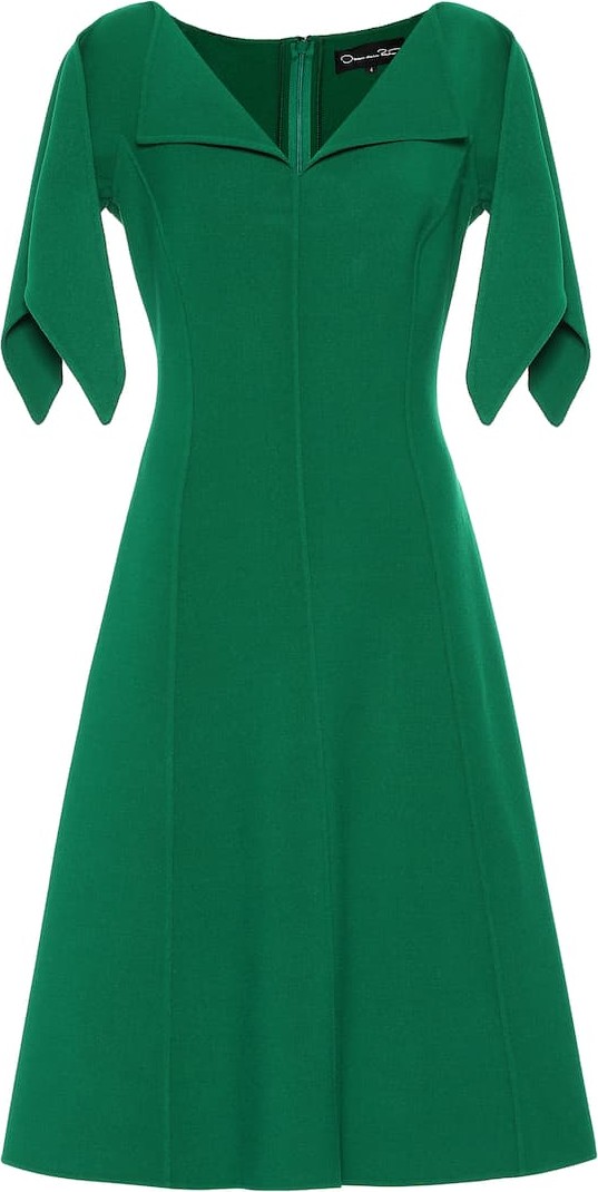 Oscar De La Renta Stretch wool midi dress