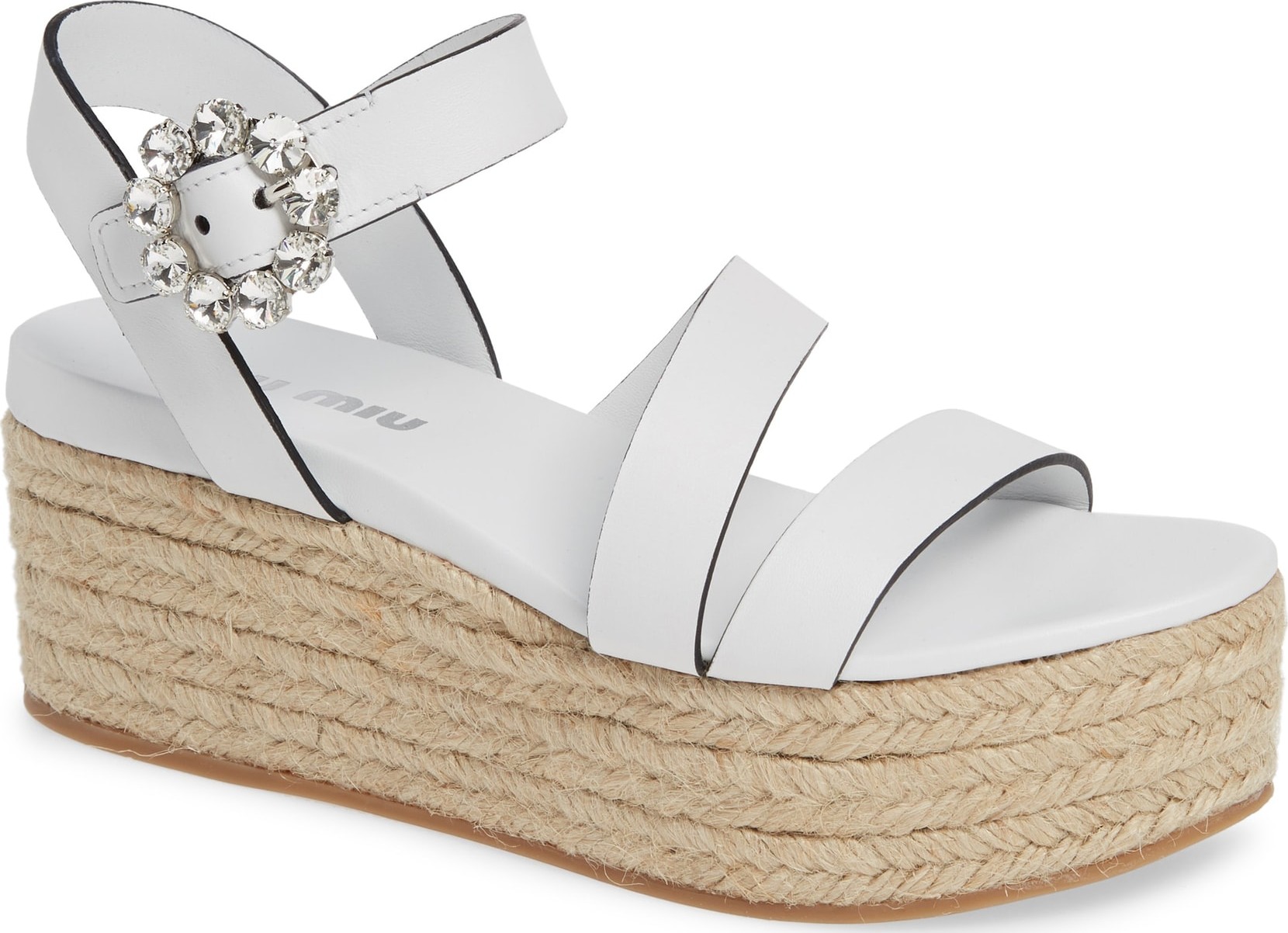 Miu Miu Platform Espadrille Sandal